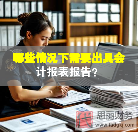 哪些情況下需要出具會計報表報告？