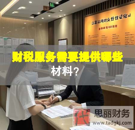 財稅服務需要提供哪些材料？
