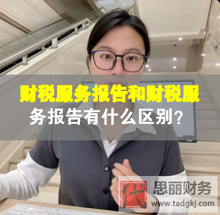 財稅服務報告和財稅服務報告有什么區別？