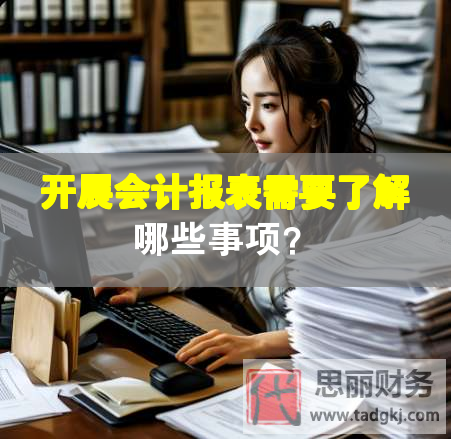 開展會計報表需要了解哪些事項？